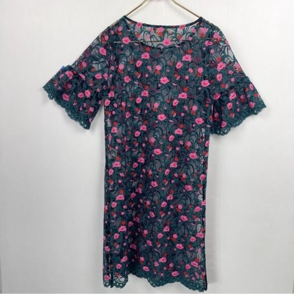 Moulinette Soeurs embroidwered Mesh Knee-Length Dresses Small - Picture 5 of 7